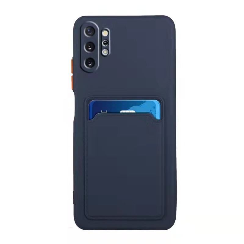 Ốp điện thoại silicon màu kẹo có ngăn đựng thẻ cho Samsung Galaxy Note 10 10Plus 10pro