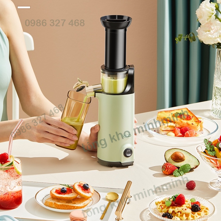 Máy ép chậm mini, Máy ép chậm củ quả NINESHIELD chính hãng - hàng nhập cao cấp