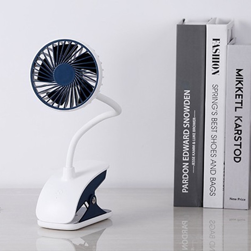 Quạt để bàn văn phòng đa năng xoay 360 độ kẹp bàn  Tích điện USB  Chế độ quạt êm  Quạt cực mát  Thiết kế tinh tế