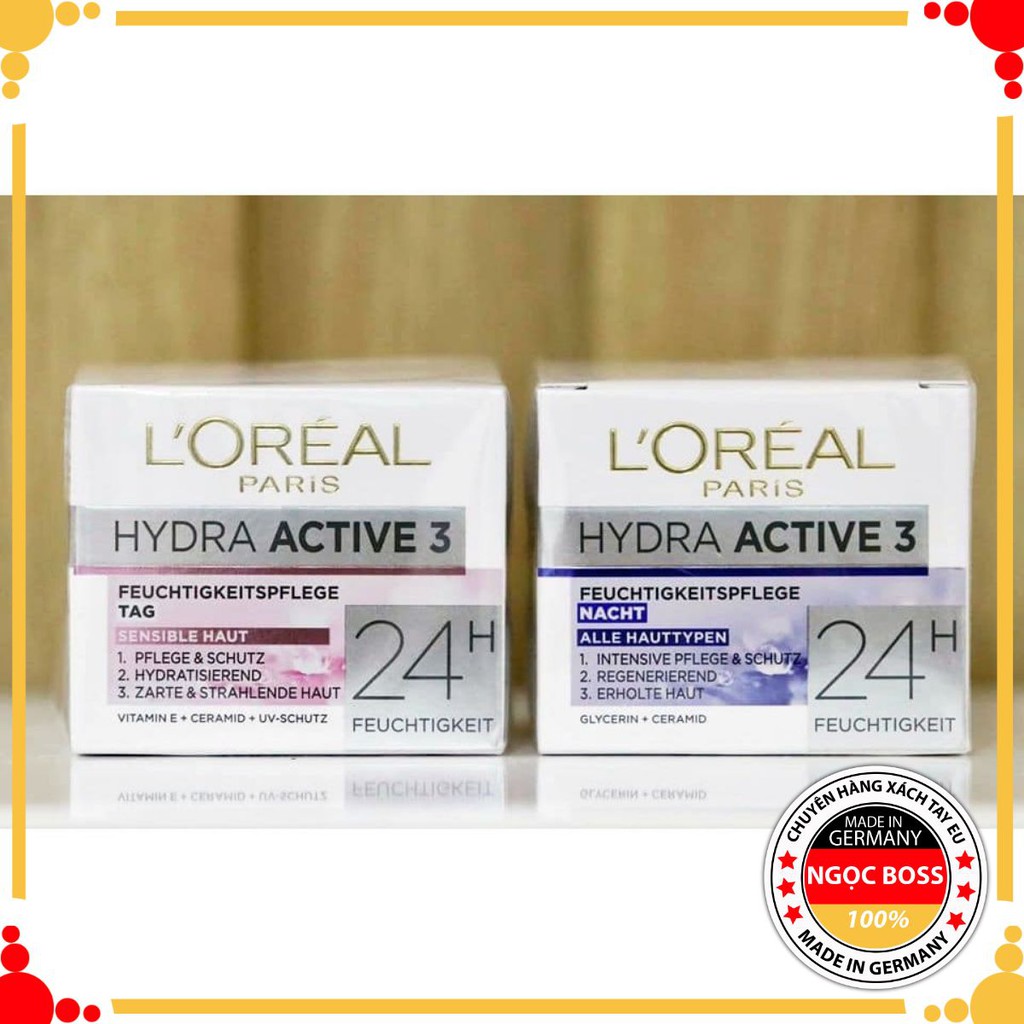 💎 [CHÍNH HÃNG] Kem Dưỡng Da Loreal Hydra Active 3 Ngày và Đêm 💧