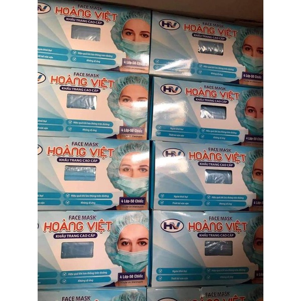Hộp 50 khẩu trang y tế 4 lớp kháng khuẩn