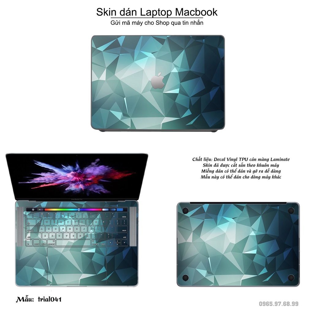 Skin dán Macbook mẫu Đa giác (đã cắt sẵn, inbox mã máy cho shop)