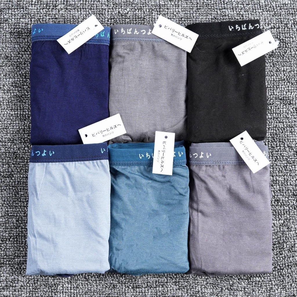 Quần lót nam xuất nhật, quần sịp đùi vnxk vải cotton thun lạnh co giãn 4 chiều thoáng khí kháng khuẩn