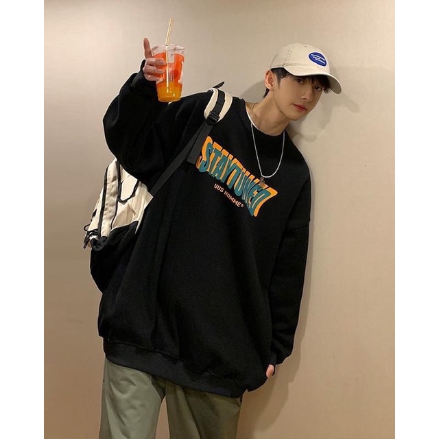 Áo Sweater STAY oversize LOHA Basic, áo nỉ Nhật cao cấp dài tay Unisex LOHA | BigBuy360 - bigbuy360.vn