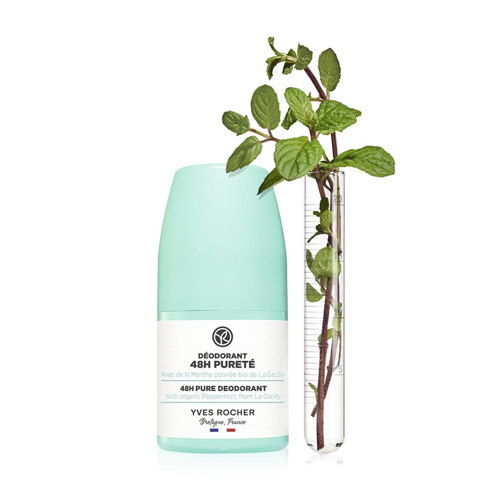 Yves Rocher Deodorante 48h Purezza Peppermint - Lăn Khử Mùi Bạc Hà