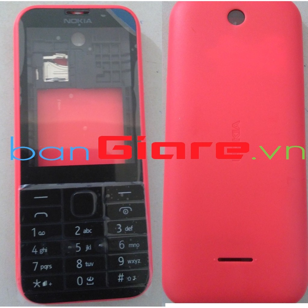 VỎ NOKIA 225 KHÔNG PHÍM MÀU ĐỎ