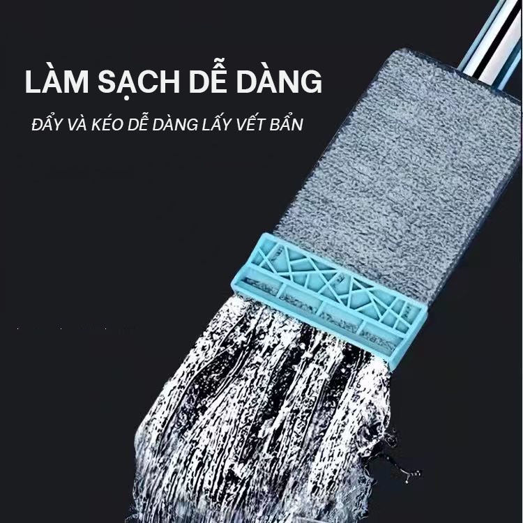 Cây Lau Nhà Tự Vắt Xoay 360 Độ Siêu Sạch Tách Nước, Dùng Lau Khô Và Lau Ướt-Tặng Bông Lau 2 Miếng Bông Lau