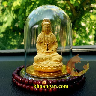 Tượng để xe hình quan thế âm bồ tát