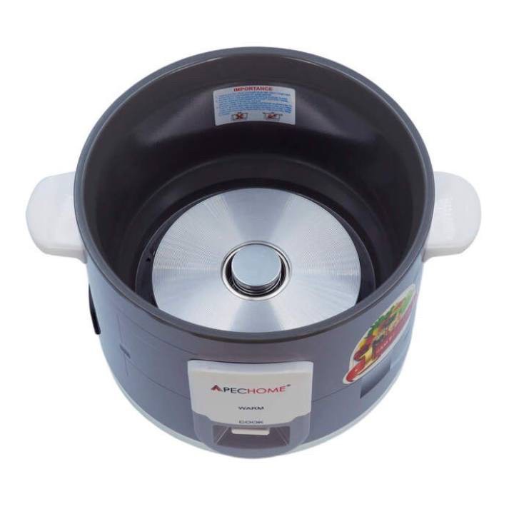 Nồi cơm điện nắp rời Apechome APH-222R 1.8L, 700W -  Lòng nồi hợp kim nhôm phủ men chống dính vỏ kim loại sơn tĩnh điện