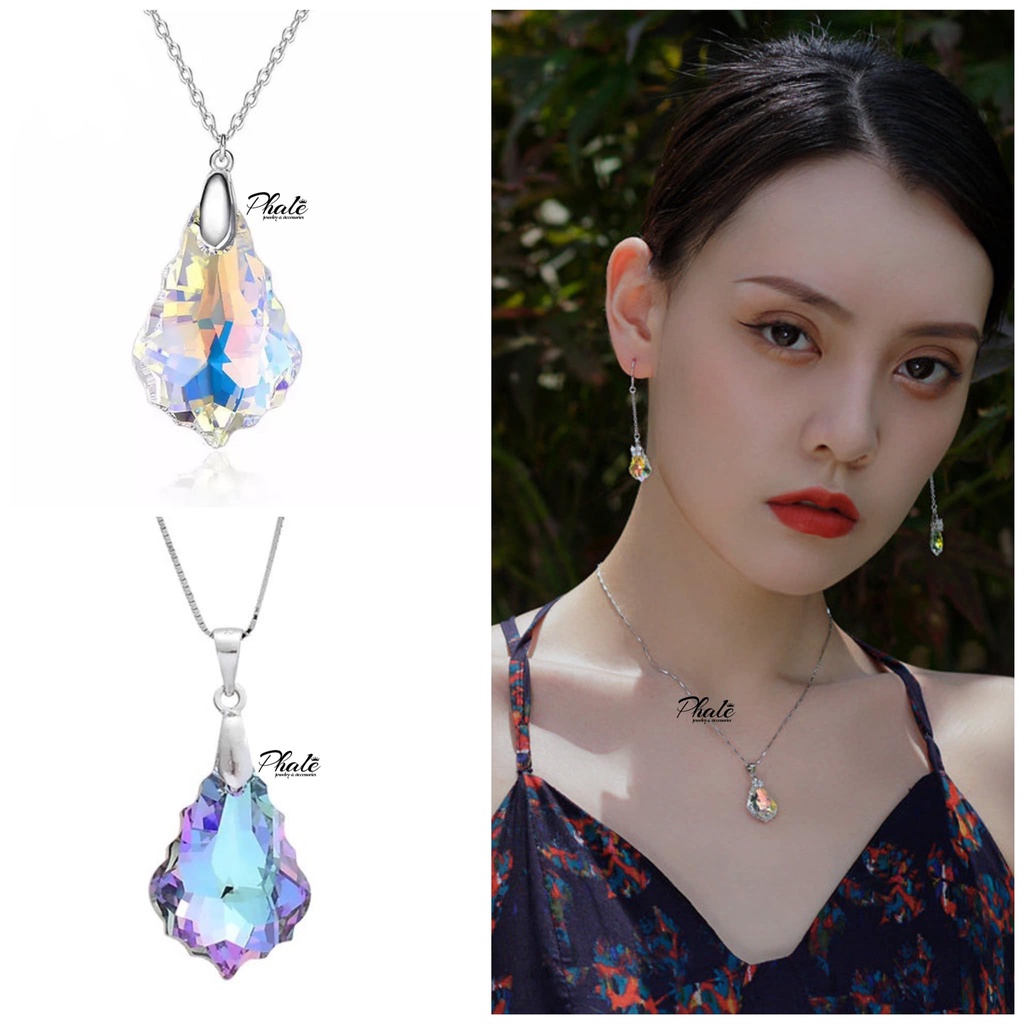 Mặt Dây Chuyền Pha Lê Swarovski Hình Thông S16mm