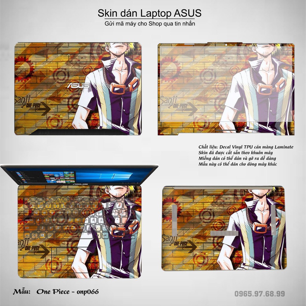 Skin dán Laptop Asus in hình One Piece nhiều mẫu 4 (inbox mã máy cho Shop)