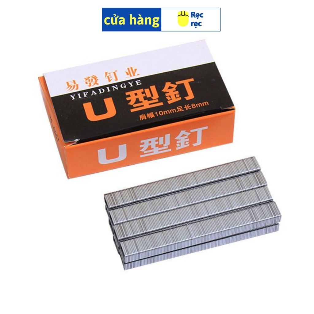 Ghim bấm gỗ chữ U loại 1008F thép không gỉ sử dụng cho máy bấm gỗ dùng đểm ghim chặt da, vải, nhựa, gỗ