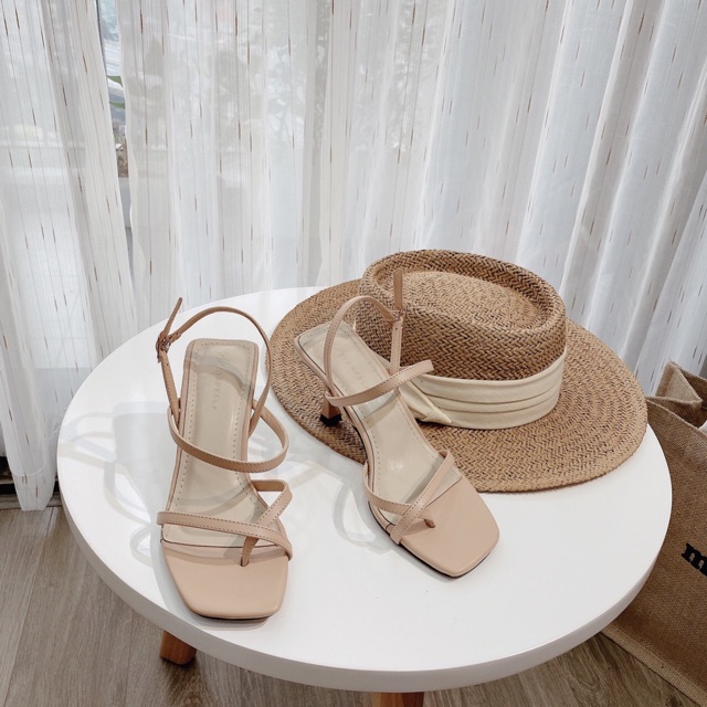 Sandal xỏ ngón dây mảnh hh gót nhọn 6p đế xịn Mys Rosa Factory CG-0598