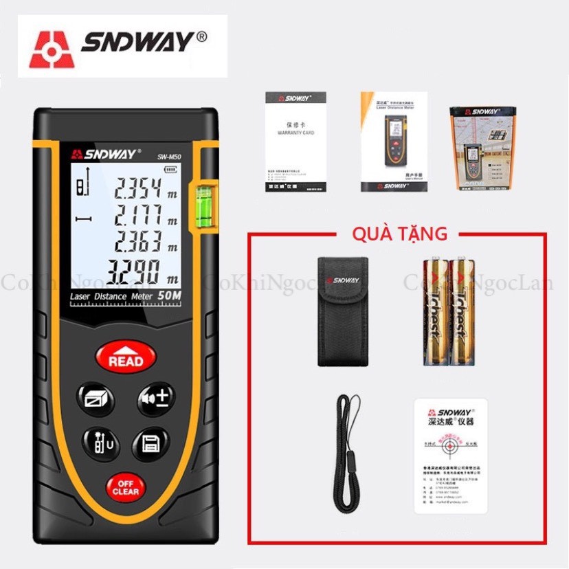 Máy Đo Khoảng Cách Bằng Tia Laser SNDWAY 40M 50M 70M 100M "Độ Chính Xác Cao, Dễ Sử Dụng"