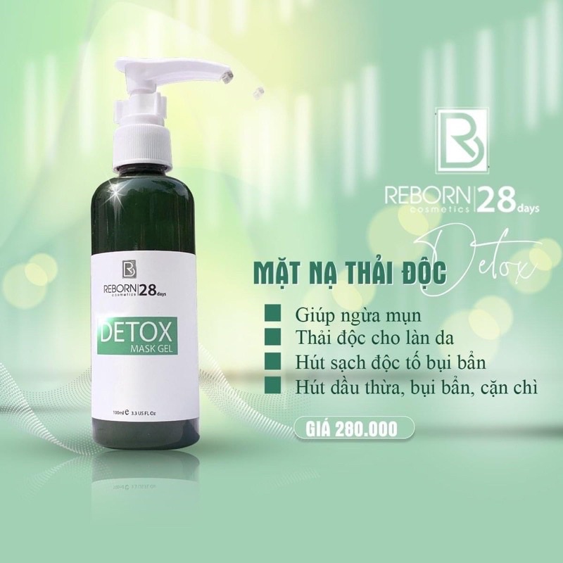 Mặt nạ thải độc Detox Mask Gel Reborn Cosmetic 100ml