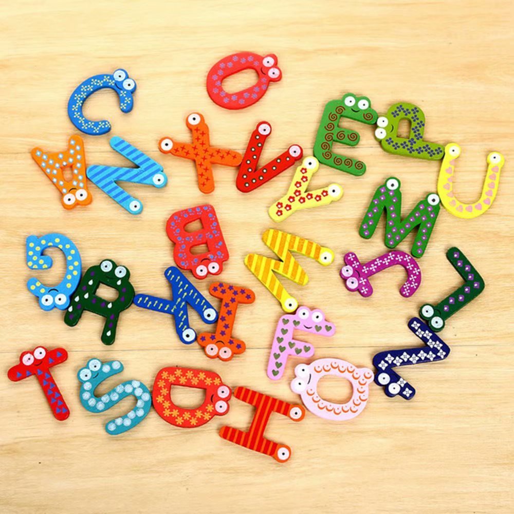 ABC Set 26 Miếng Nam Châm Hít Tủ Lạnh Hình Chữ Cái Cho Bé