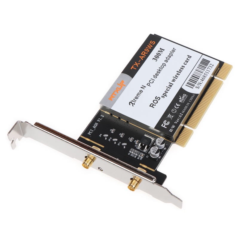 Thẻ WiFi Băng Tần Kép Không Dây AR9223 300M PCI Dành Cho Máy Tính Để Bàn Chơi Game