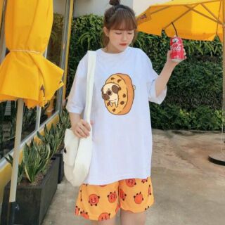 SET bộ áo thun nữ AYONG set đồ mặc nhà bộ cộc mùa hè có ảnh thật