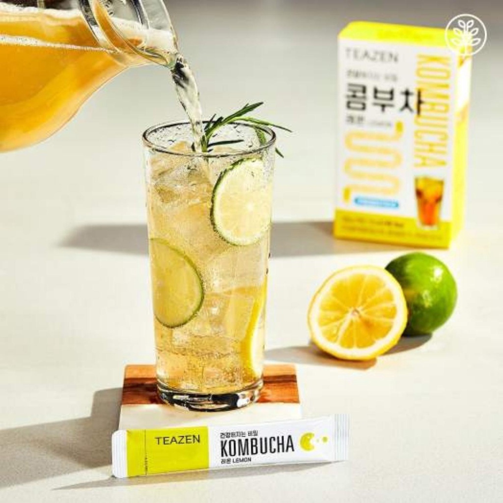 Trà Teazen Kombucha Lemon Hàn Quốc set 10 gói