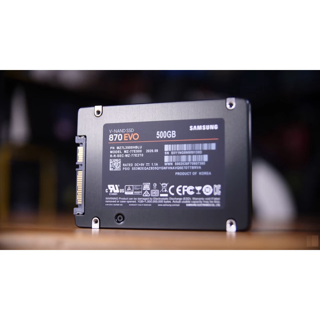 Ổ cứng gắn trong SSD Samsung 870 EVO 250GB | 500GB | 1TB | 2TB | 4TB SATA 3 2.5 inch 560MB/s 530MB/s chính hãng