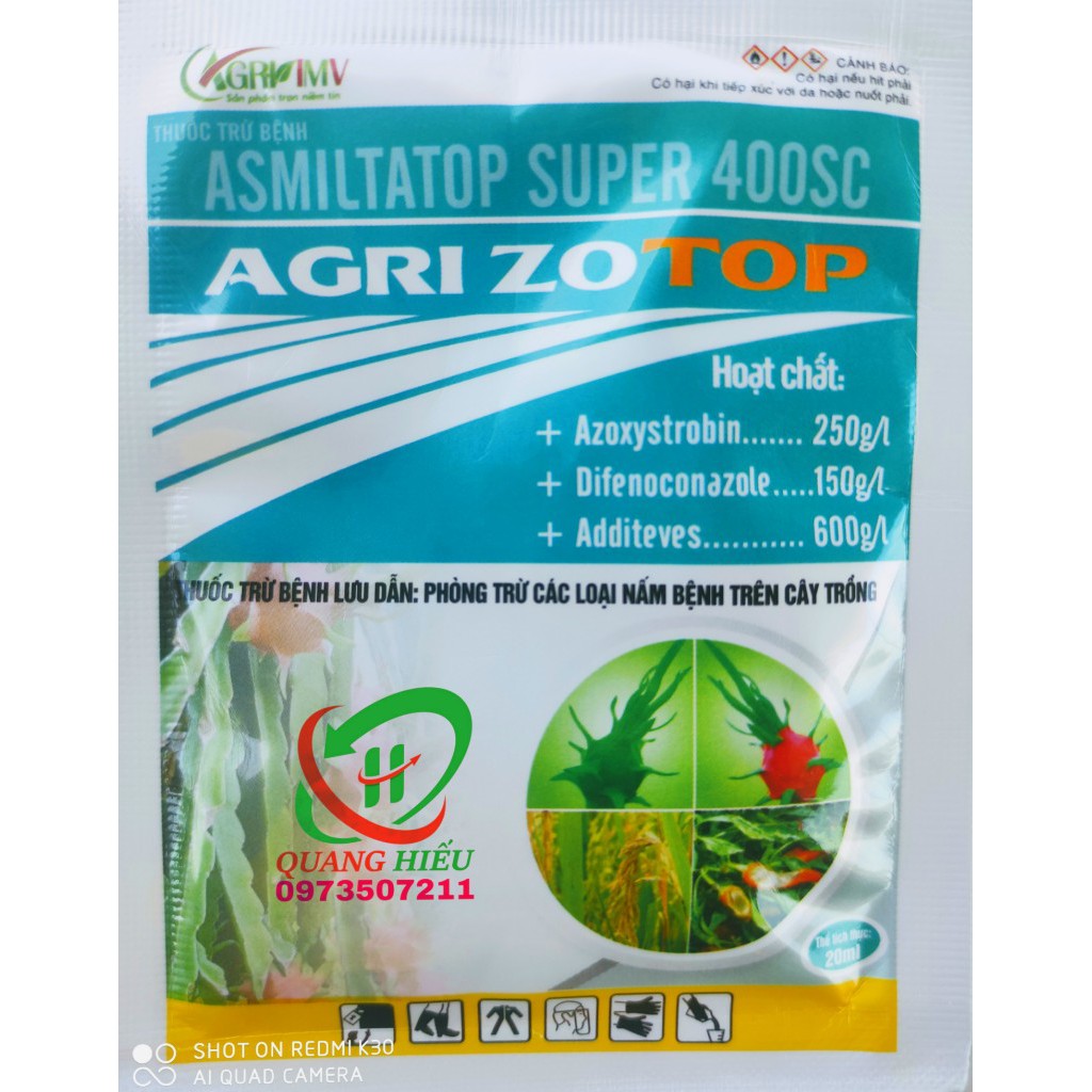 AGRI ZOTOP 400SC Thuốc trừ nấm bệnh cao cấp hàm lượng cao dành cho các loại cây trồng 20ML