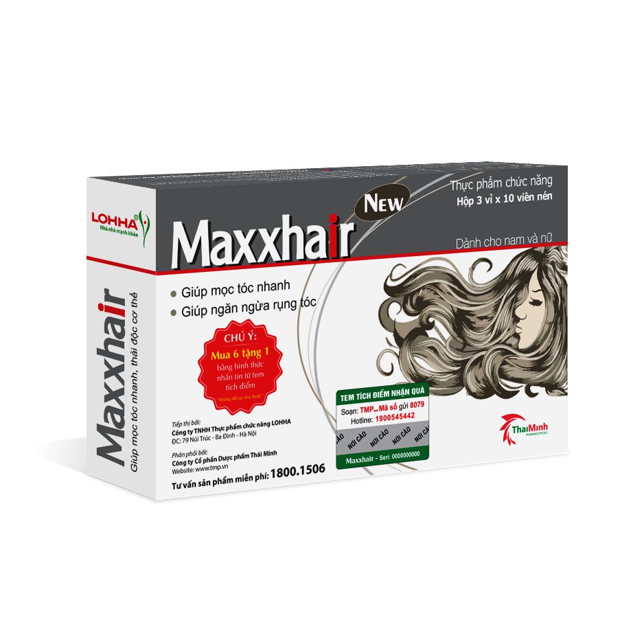 Maxxhair hỗ trợ mọc tóc (hộp 30 viên)