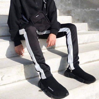 Track pants quần zip sọc unisex nam nữ kèm ảnh thật