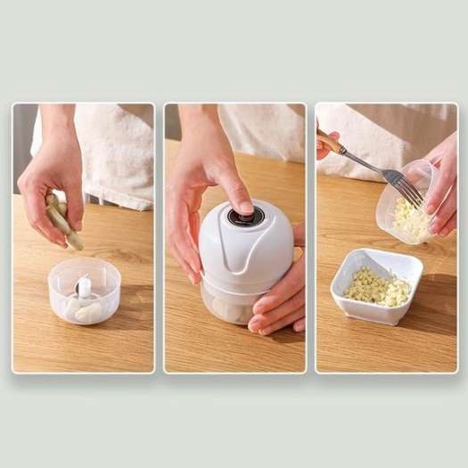 Máy Xay Đa Năng, Máy Xay Tỏi Ớt Mini Cầm Tay Sạc Pin Nhỏ Gọn Dung Tích 250ml No.100193