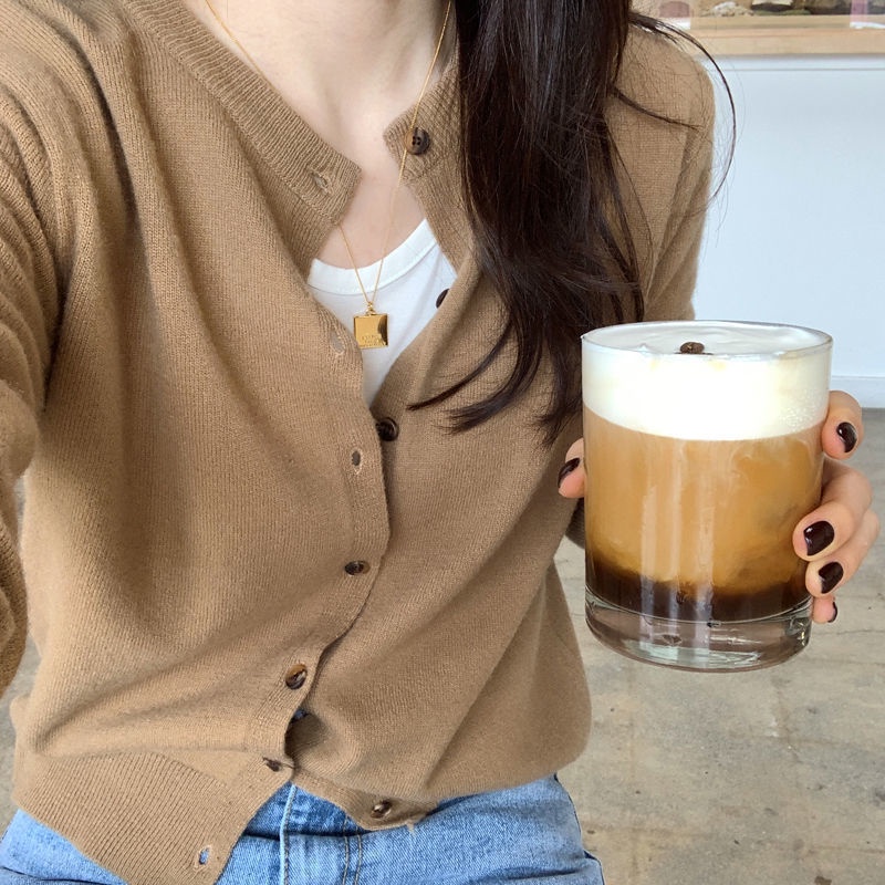 Áo khoác cardigan dệt kim tay dài màu trơn mẫu  thời trang thu đông dành cho nữ