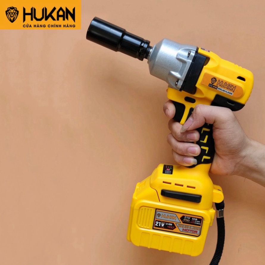 Máy siết bulong HUKAN X1 Pro lực siết 330nm tặng kèm bộ khẩu dài 10 cái