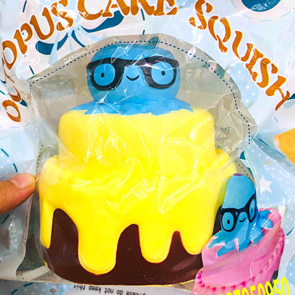 Bán đồ chơ squishy bánh bạc tuộc đeo kính kèm bao bì cực to Siêu rẻ