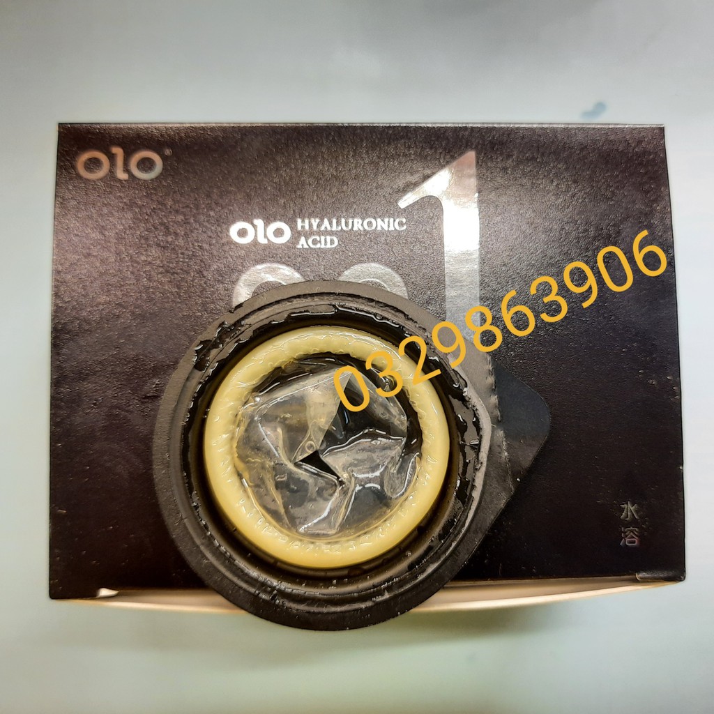 10c Bao cao su OLO 001 siêu mỏng nhất thế giới Mỏng như không màu đen BCS002