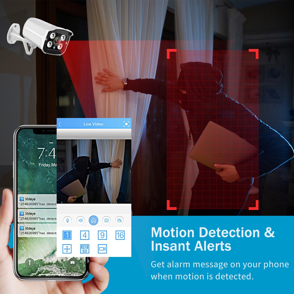 Camera an ninh ngoài trời Camera phát hiện chuyển động 3MP / 5MP Camera WiFi Hai chiều Âm thanh IP66 Chống nước với Tầm | BigBuy360 - bigbuy360.vn