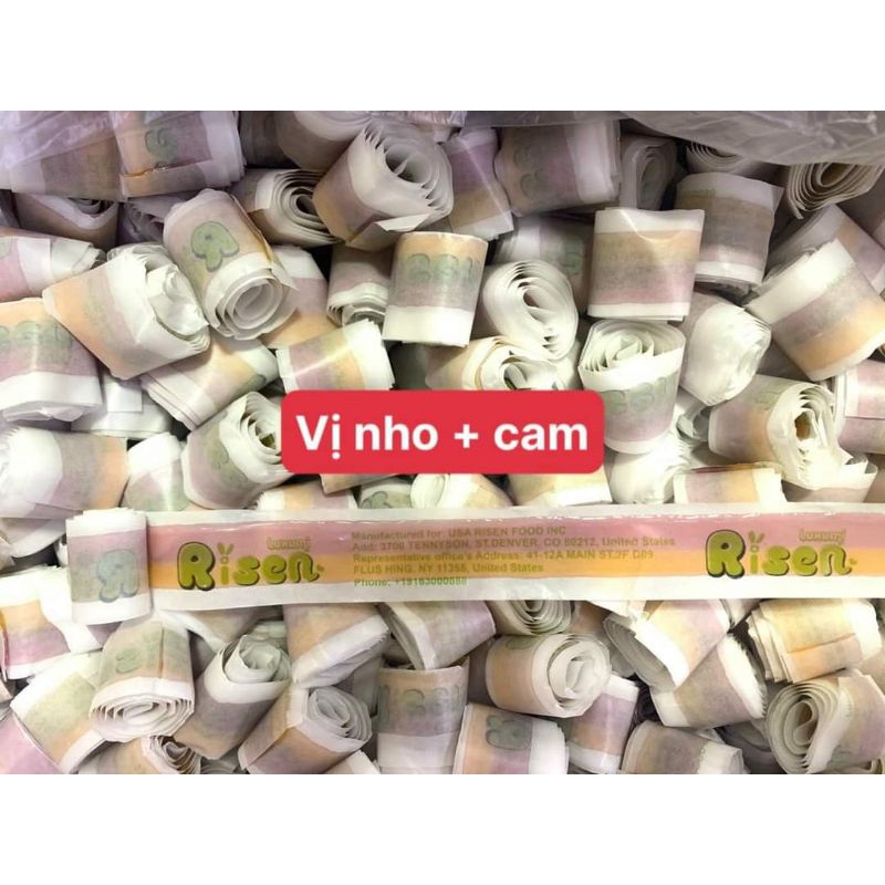 [ 350g ] Kẹo Dẻo Cuộn Rollies Risen Trái Cây Mix Vị