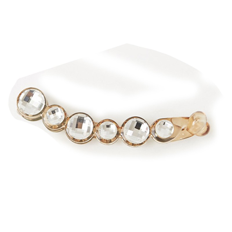 Kẹp tóc pha lê màu trơn