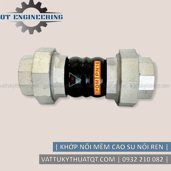 Khớp Nối Mềm Cao Su Nối Ren | DN20-DN50