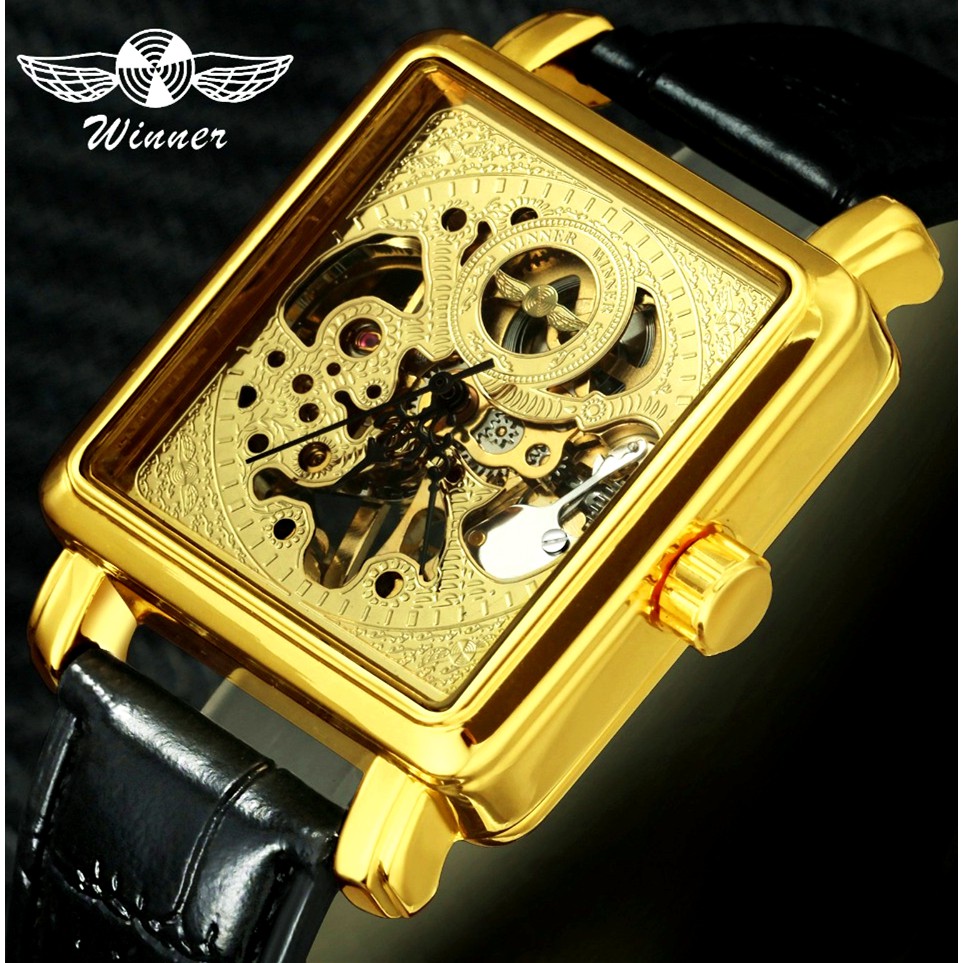 Đồng hồ cơ nam mặt vuông thời trang