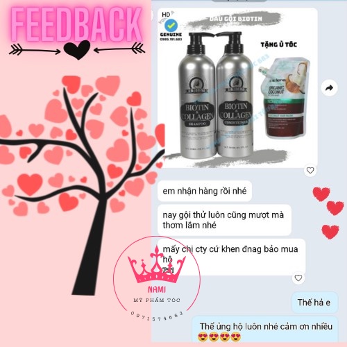 Cặp Dầu Gội Xả Biotin Collagen Selena 800Ml Giảm Rụng Tóc,Phục Hồi Tóc Khô Xơ, Hư Tổn,Dưỡng Ẩm .Hàng Chính Hãng NAMI