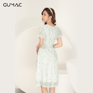 Đầm cổ V buột eo GUMAC DA914
