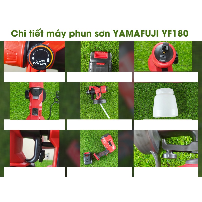 Máy phun sơn chạy pin Yamafuji YF180 hàng chính hãng