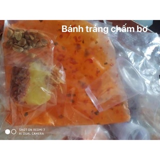Bánh tráng dẻo tôm chấm bơ