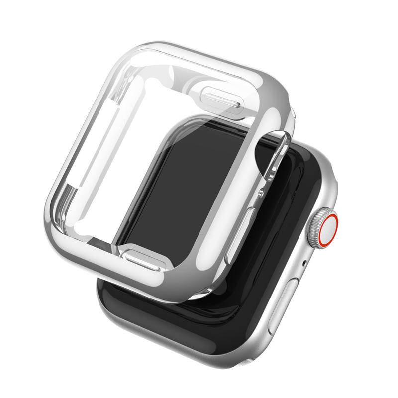 Ốp Bảo Vệ Mặt Đồng Hồ Thông Minh Apple Watch Series 7 6 5 4 3 2 1 SE + Miếng Dán Bảo Vệ Màn Hình iWatch 38 40 41 42 44 45 MM