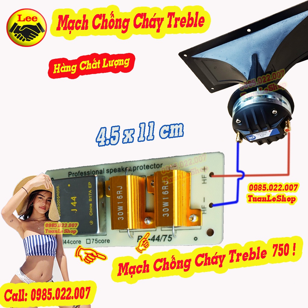 MẠCH CHỐNG CHÁY TREBLE 750, MẠCH CHỐNG CHÁY CHO LOA TREP 750 – Giá 2 chiếc