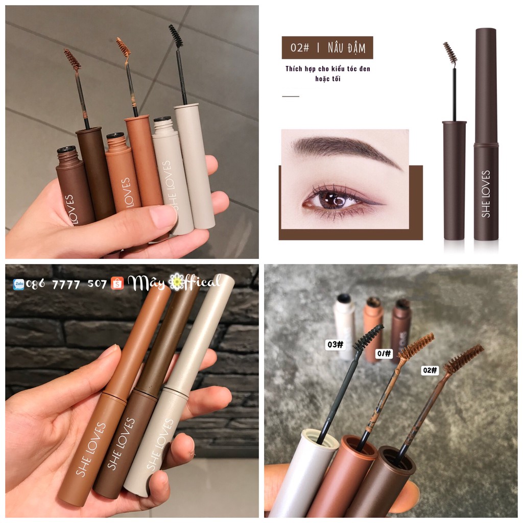 SHE LOVES – Mascara chân mày tiện dụng dễ sử dụng đầu chuốt cong 45 độ | BigBuy360 - bigbuy360.vn