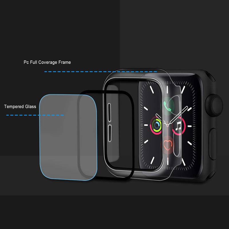 Vỏ bảo vệ bằng kính cường lực bảo vệ màn hình đồng hồ Apple iWatch series 7 45mm 41mm 6 5 4 3 se 44mm 40mm 42mm 38mm 7