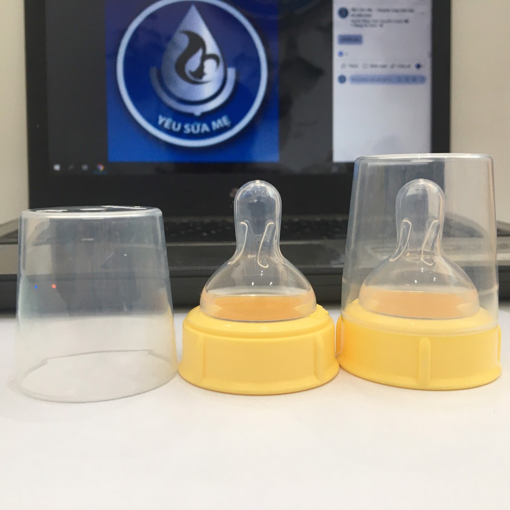 Bộ núm ti Me_dela - tách set từ hộp 3 bình - Chính hãng