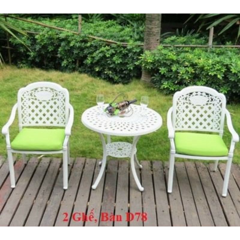 Bàn ghế sân vườn, bàn ghế ngoài trời( nhôm đúc sơn tĩnh điện cao cấp)