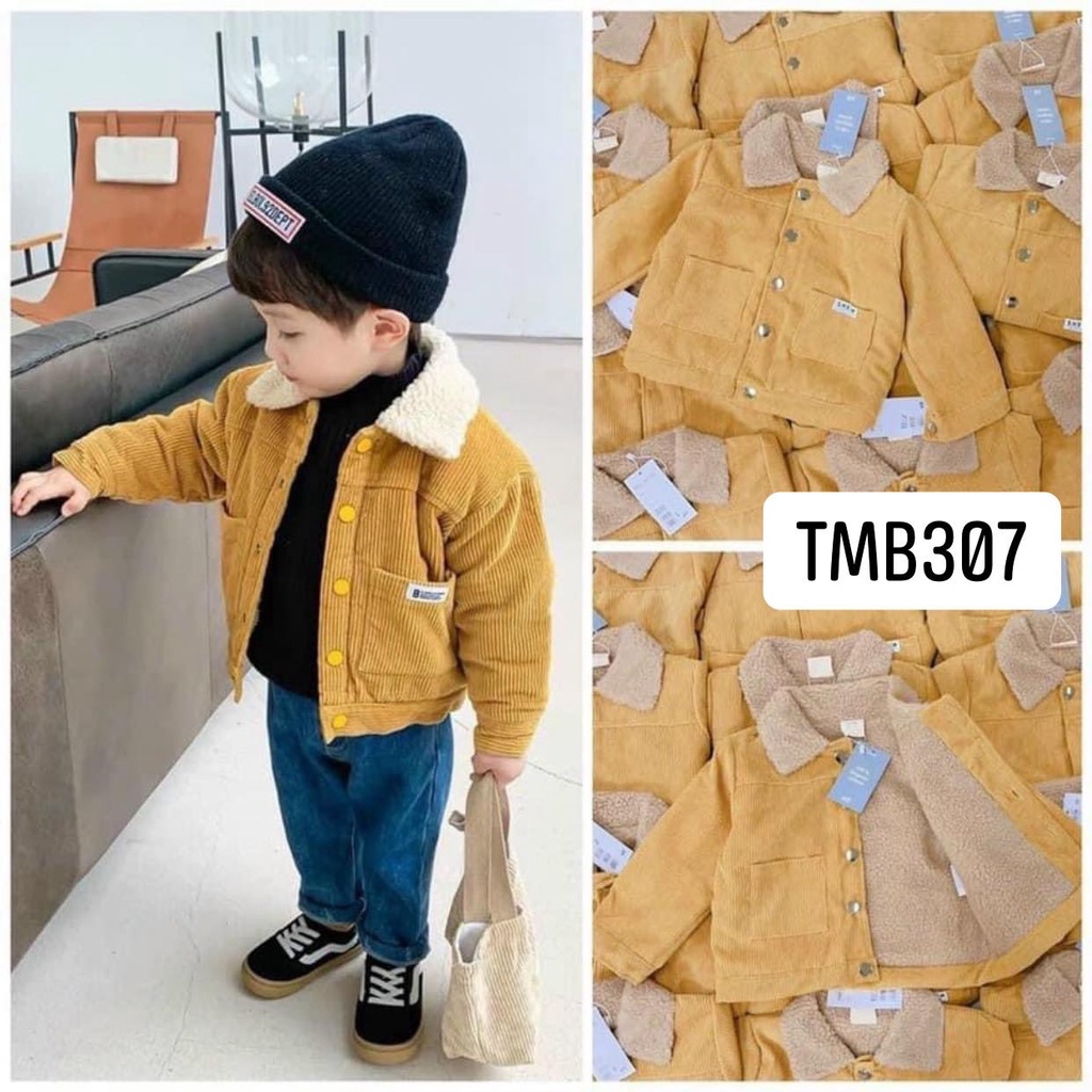 TMB307 - ÁO KHOÁC NHUNG VÀNG