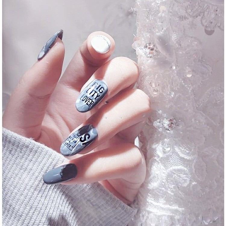 Sticker nail chữ tiếng anh LADURA trang trí móng