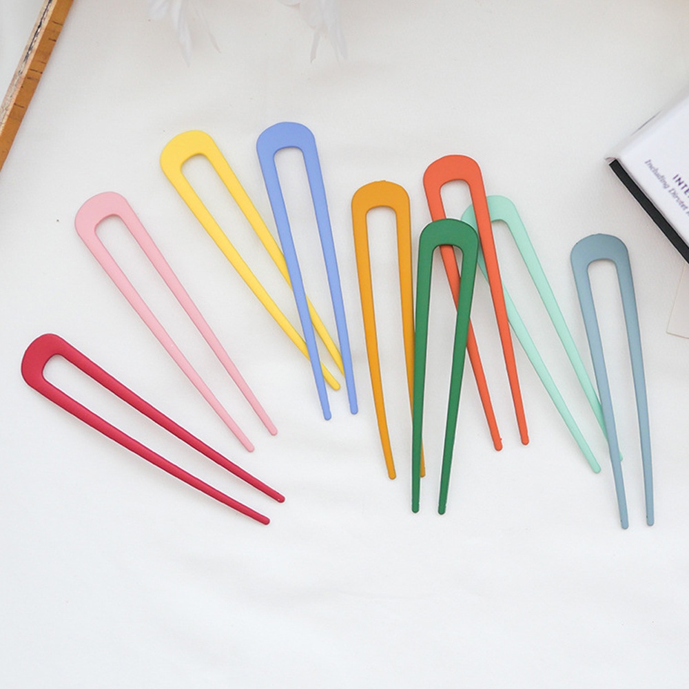 Trâm cài tóc hình chữ U bằng kim loại nhiều màu thời trang MIHAN1